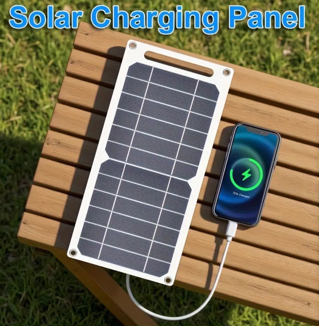 ECO-Friendly 10W Portable Travel Camp Solar Panel RV Emergency Power 2xUSB Ports