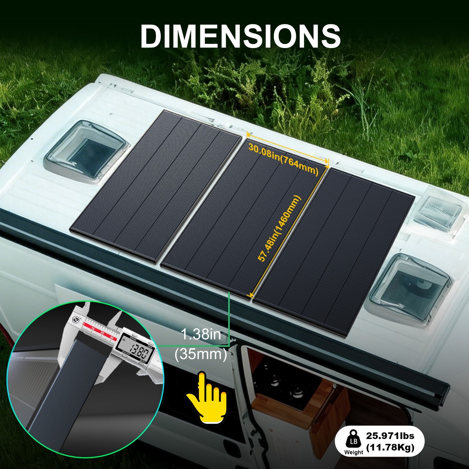ACOPOWER 230W 12V Bifacial Solar Panel 16BB N-Type 25.4% High Efficiency