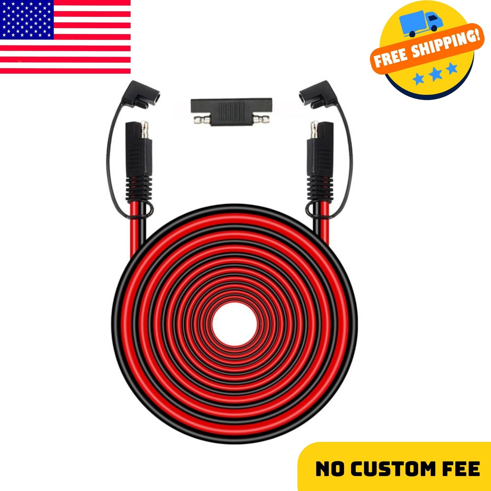 10 AWG SAE Extension Cable – 50FT Quick Disconnect Wire Battery Charger