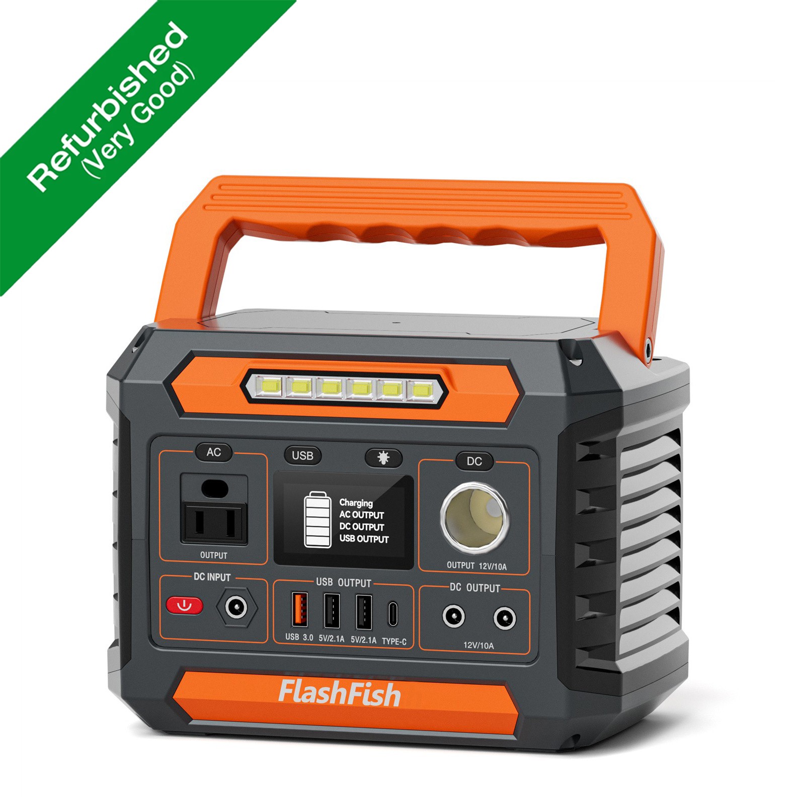 Flashfish P66 Portable Power Station 300W 230Wh Li-ion Generator Refurbished