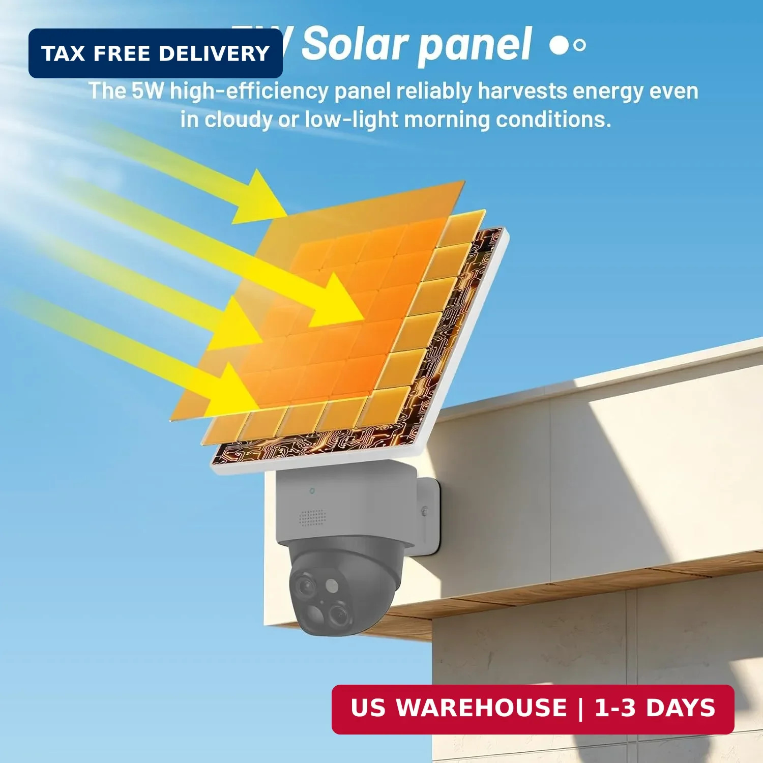 5W Solar Panel for eufy Security SoloCam S340, Higher Output Replacement for Ori