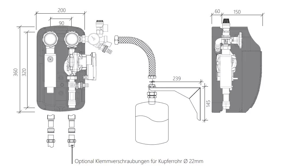 Two Strand Solarstation Grundfos With High Efficiency Pump UPM3 Solar 15-75