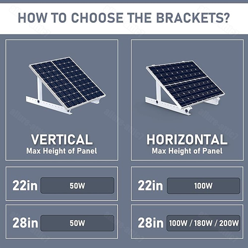 Adjustable Solar Panel Tilt Mount Brackets Kit Ground Roof Boat Mounting System