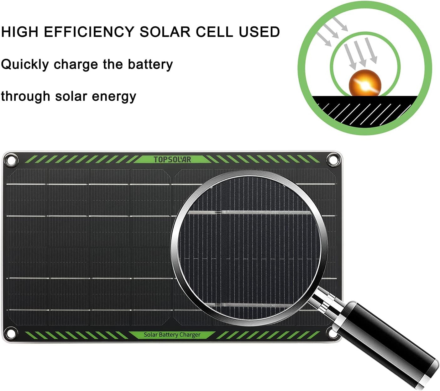 Topsolar 10 Watt 12 Volt Solar Trickle Charger 10W 12V Solar Panel Car Battery C
