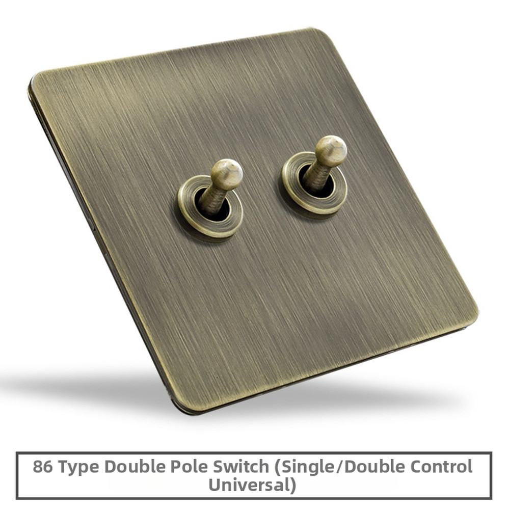 Brushed Stainless Steel 86x86mm Wall Switch Panel for Contemporary Interiors