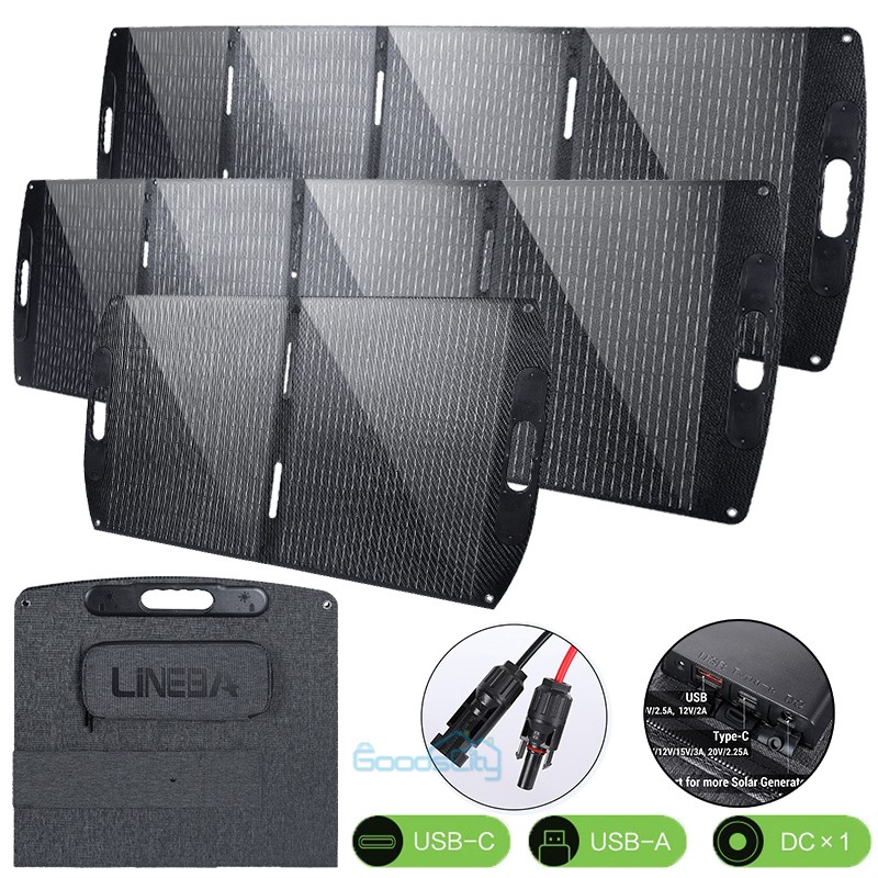 200W 400W Foldable Solar Panel ETFE Solar Charger for RV Camping Home,Easy Carry