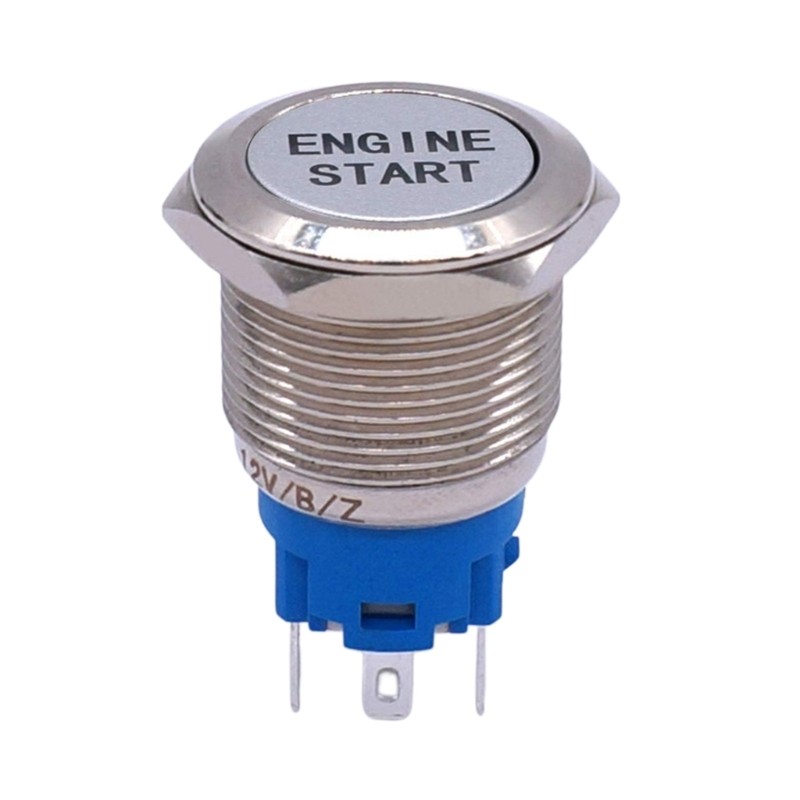 19Mm Metal Push Button Switches with Led Waterproof 12V for Car Modification Use
