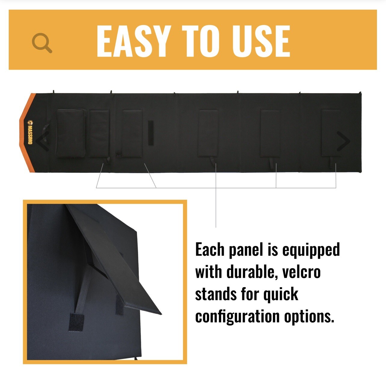 NEW Massimo 100W 18V Solar Panel,Charger w/10 DC Adaptor Powerstation Camping