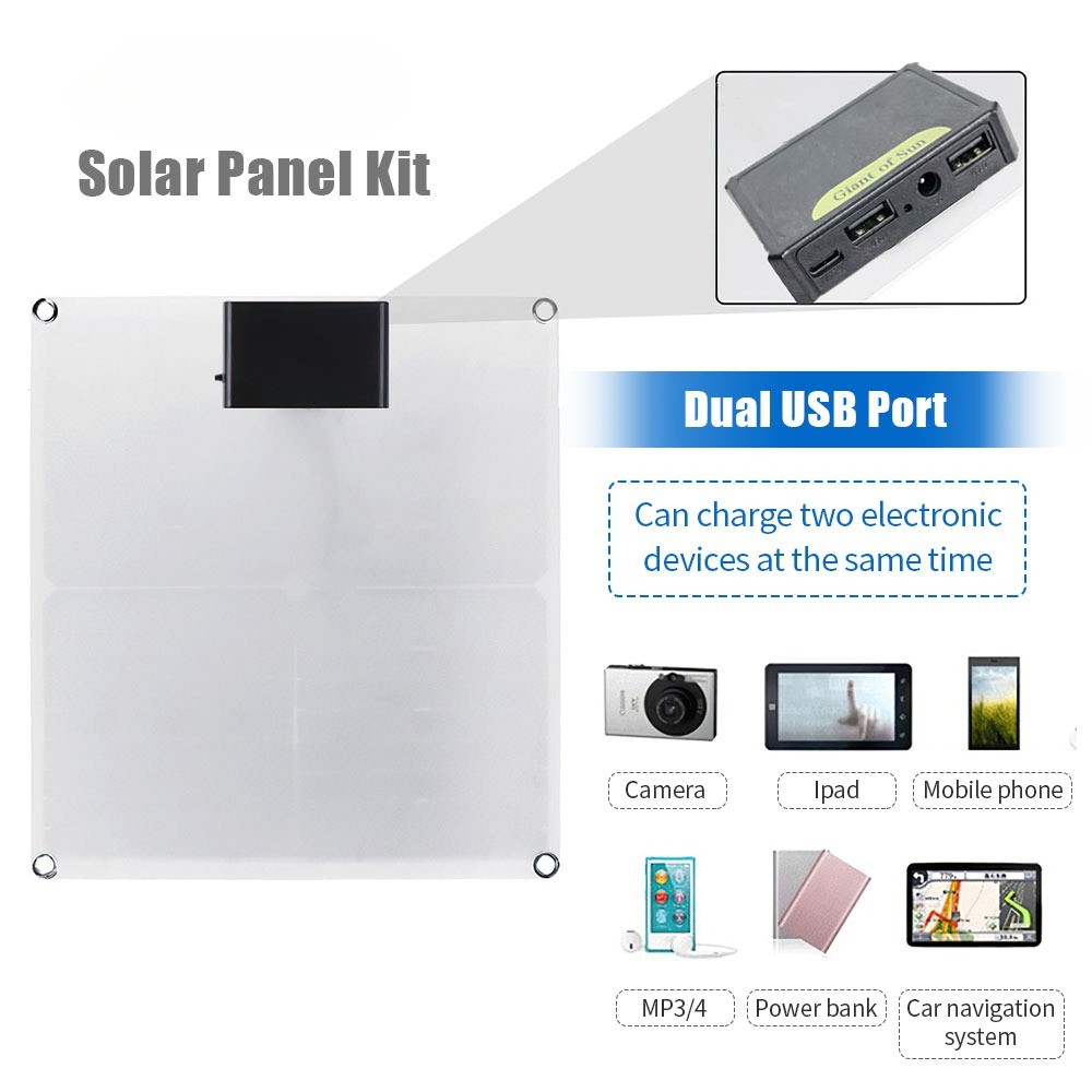 12V Monocrystalline Solar Panel Kit 100A Controller Charger RV Boat Car Camping