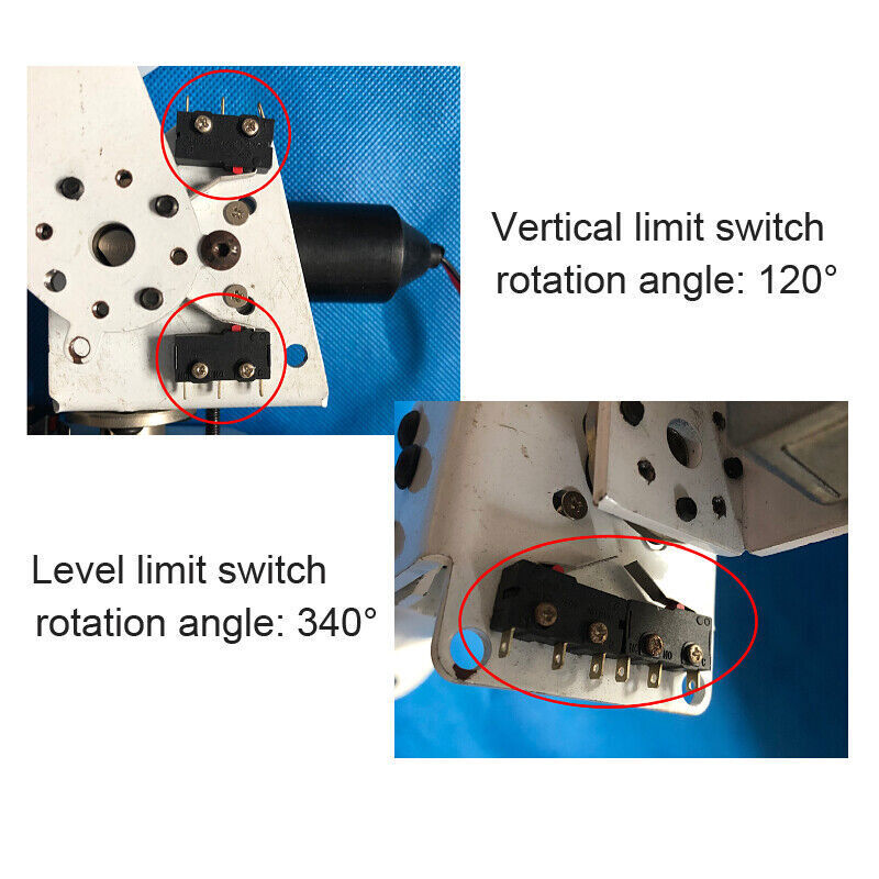 DC Dual-axis Gimbal For Solar Tracking Monitor 60kg Load High Torque X/Y-axis