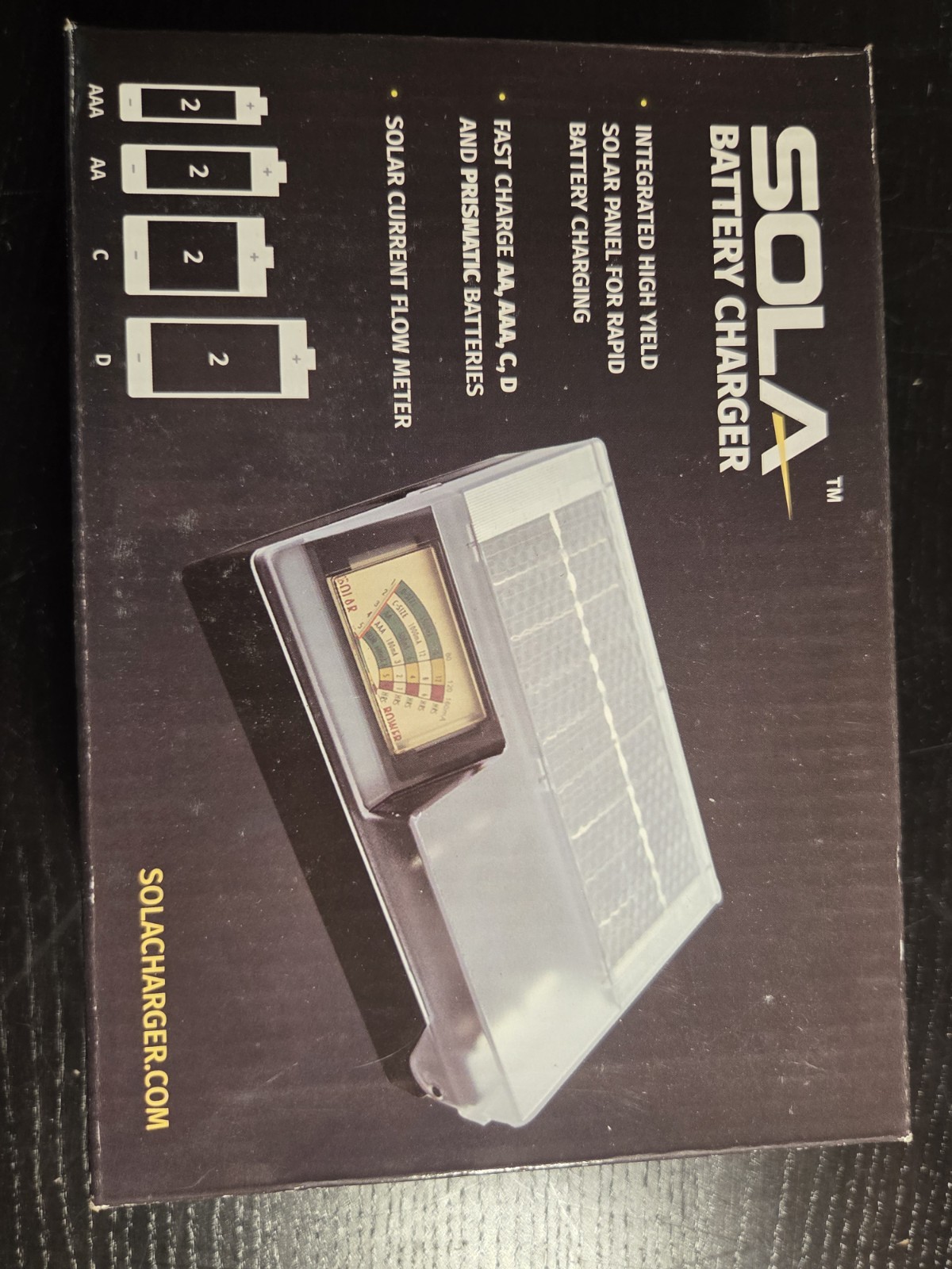 SOLA Solar Battery Charger Intergrated High Yield Solar Panel New