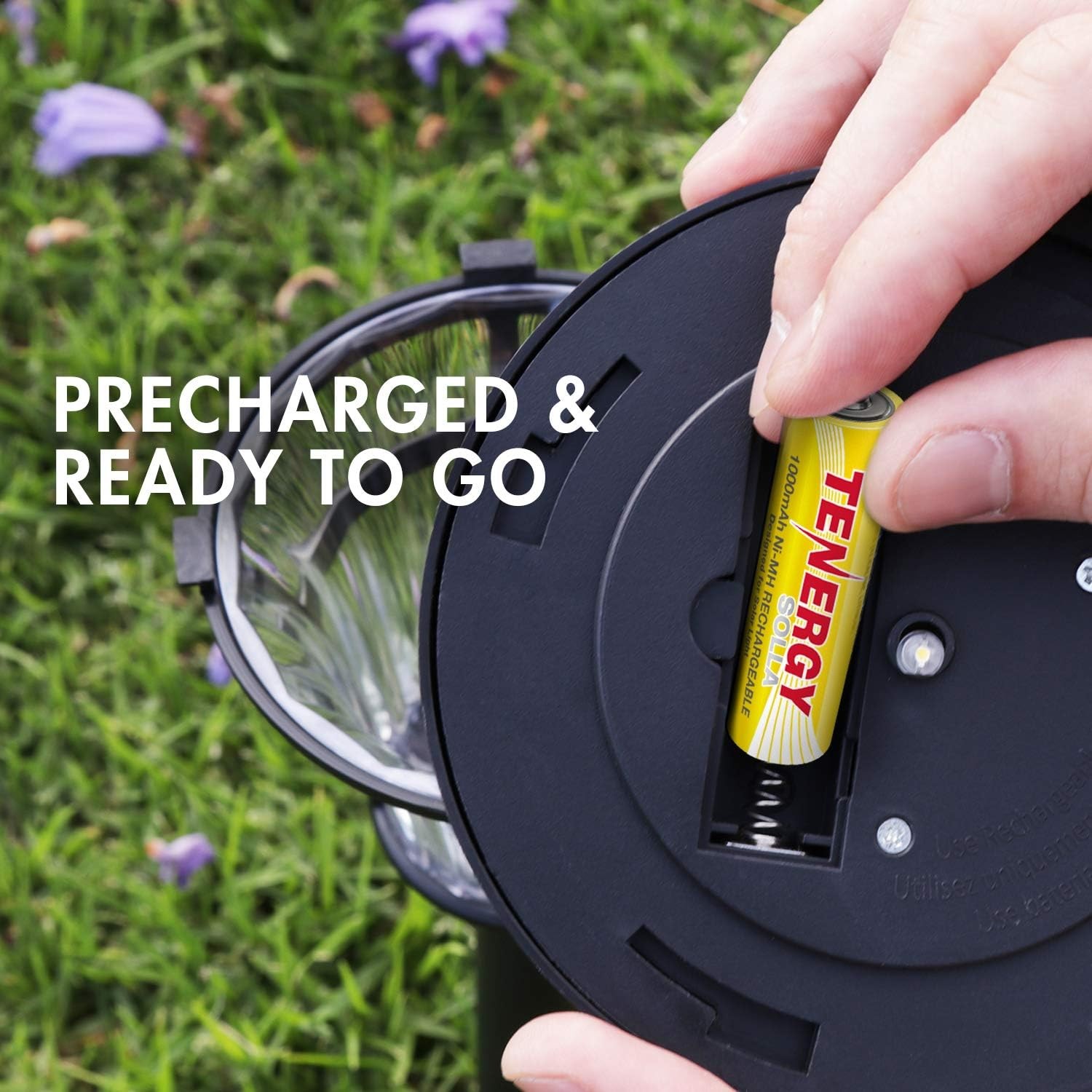 Tenergy Solla Rechargeable NiMH AA Battery, 1000mAh Solar Batteries for Solar Ga