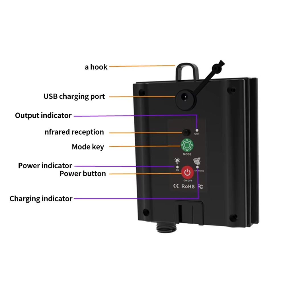 Solar Battery Box Kit Pack Powered Lithium Panel Light with Remote Control8611