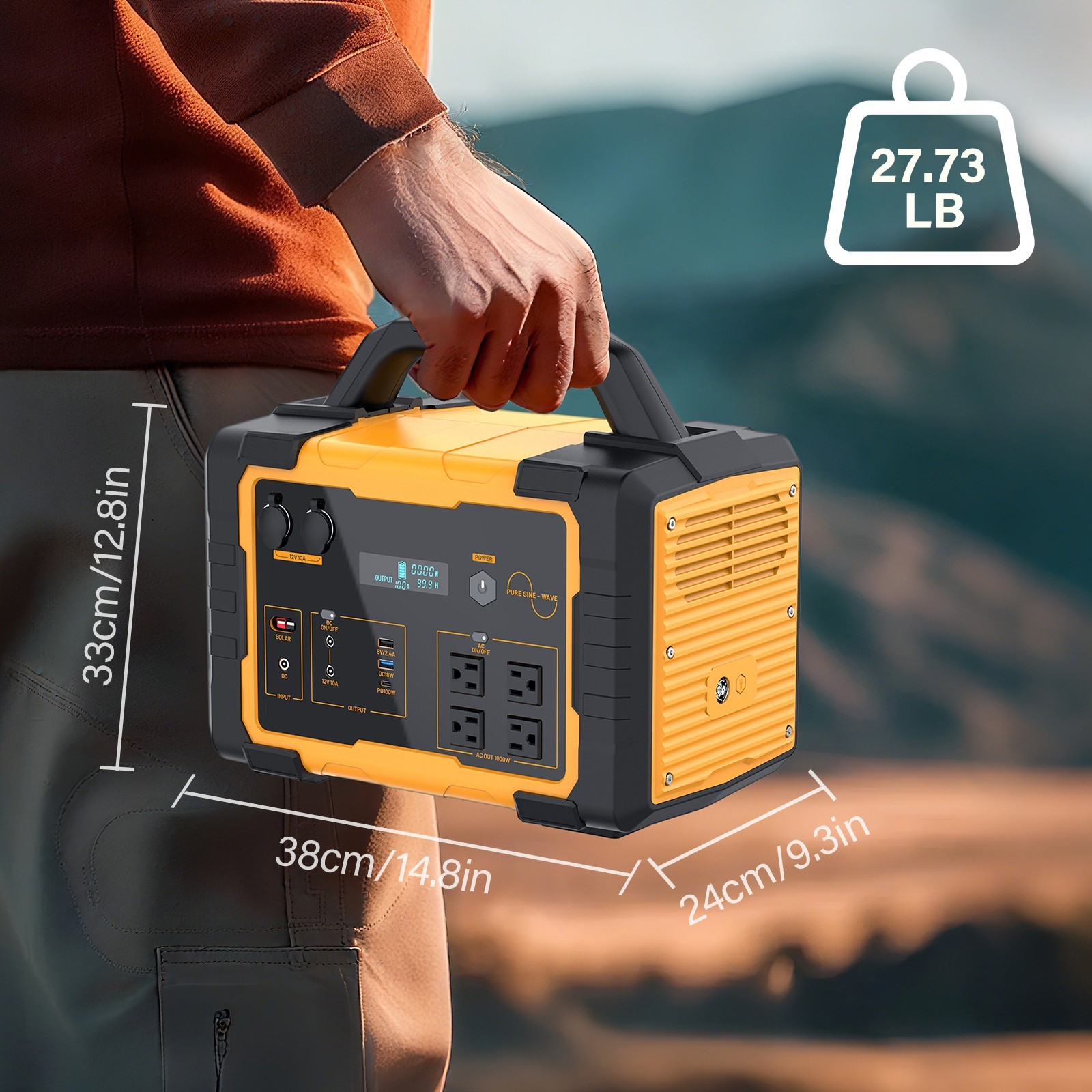 Portable Power Station Solar Generator for Camping RV Emergency 1000W/1024Wh