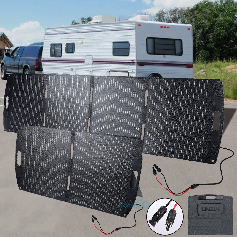 🔥200W Foldable Solar Panel Kit Outdoor Waterproof Charger with 5V USB & 18V DC
