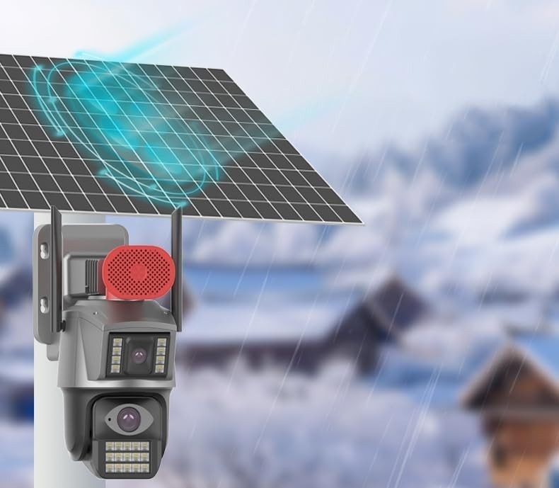 20W Solar Panel with 26000mAh Battery, USB-C Output, Waterproof Charger for Came