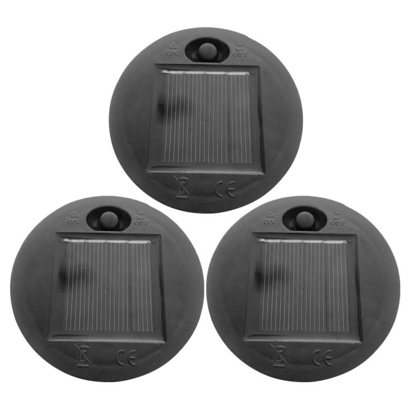 3 Pack Solar Light Tops 2.75 X 2.75 X 0.78 in Solar Panels for Garden Lights …