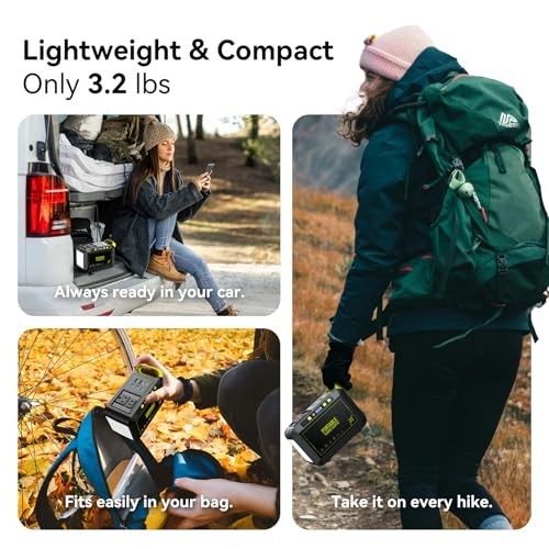 88.8Wh Solar Generator with 21W Solar Panel Included Portable Green Black