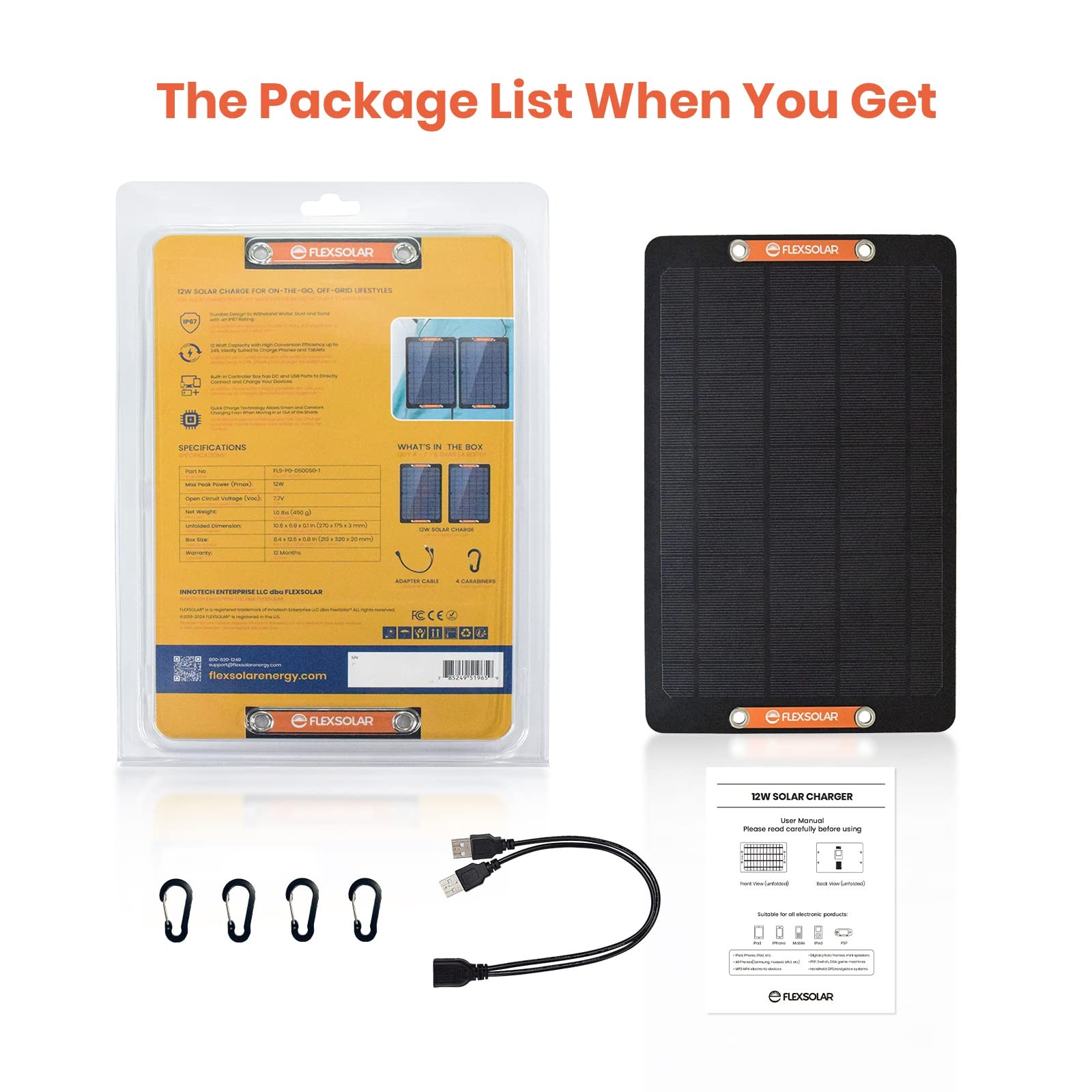 2pcs USB Solar Panel 6W 5V Monocrystalline Mini Solar Panels with USB 2.0 Por…