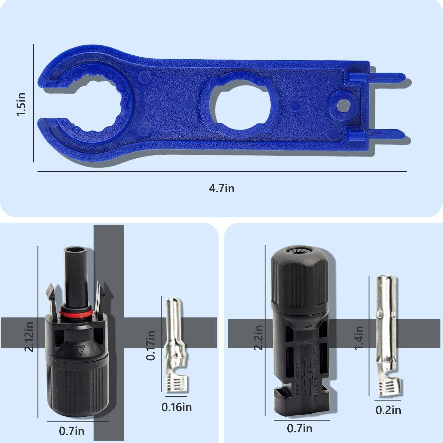 6 Pairs Waterproof Male/Female Solar Panel Connectors – Rated, Easy Install