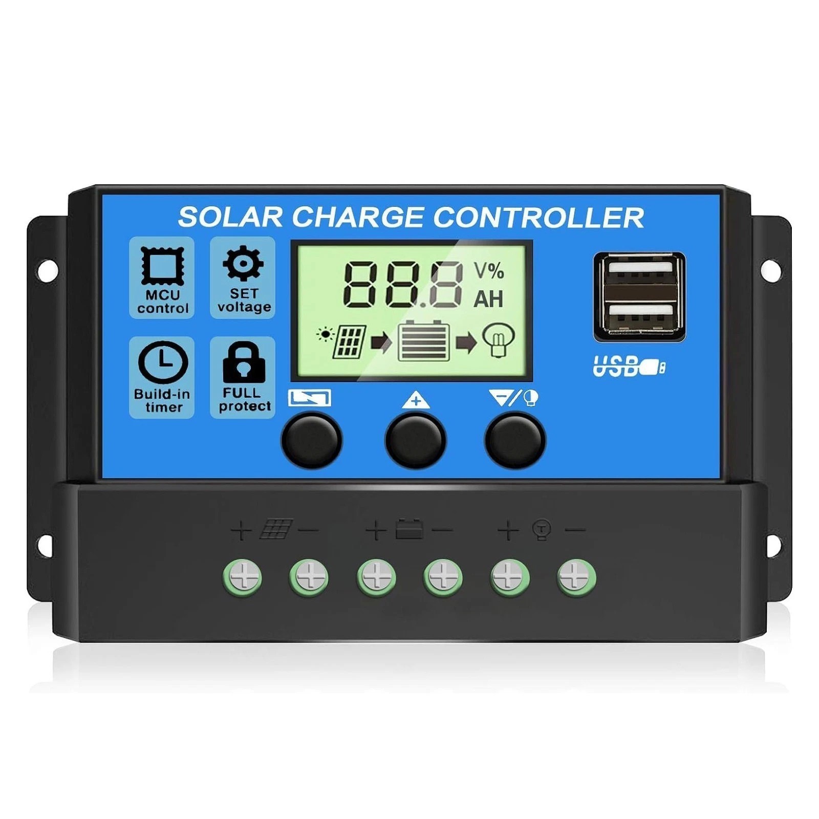 100W Solar Panel Mono Cell Battery Power with 20A Controller Roof Home Off-Grid