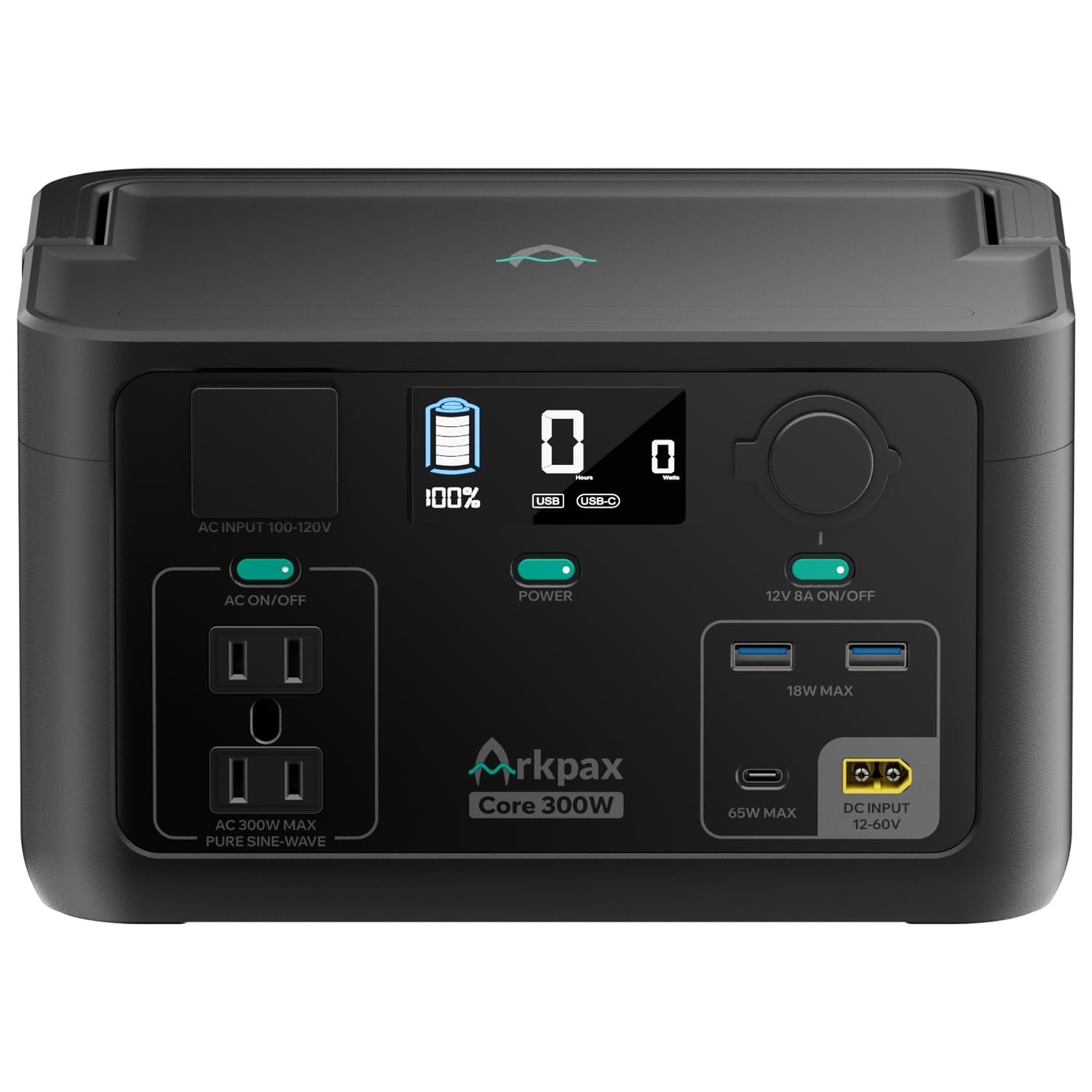 300W Portable Power Station, 600W Peak Solar Generator, 192Wh Battery for Campin