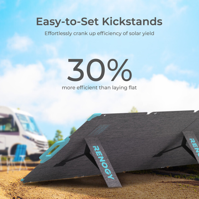 Renogy E.FLEX 220W Portable Solar Suitcase Foldable Solar Panel Off Grid Camping