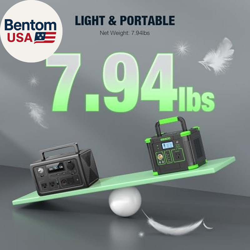 300W Portable Power Station 288Wh Solar Generator with USBC PD 60W, 110V Outlet