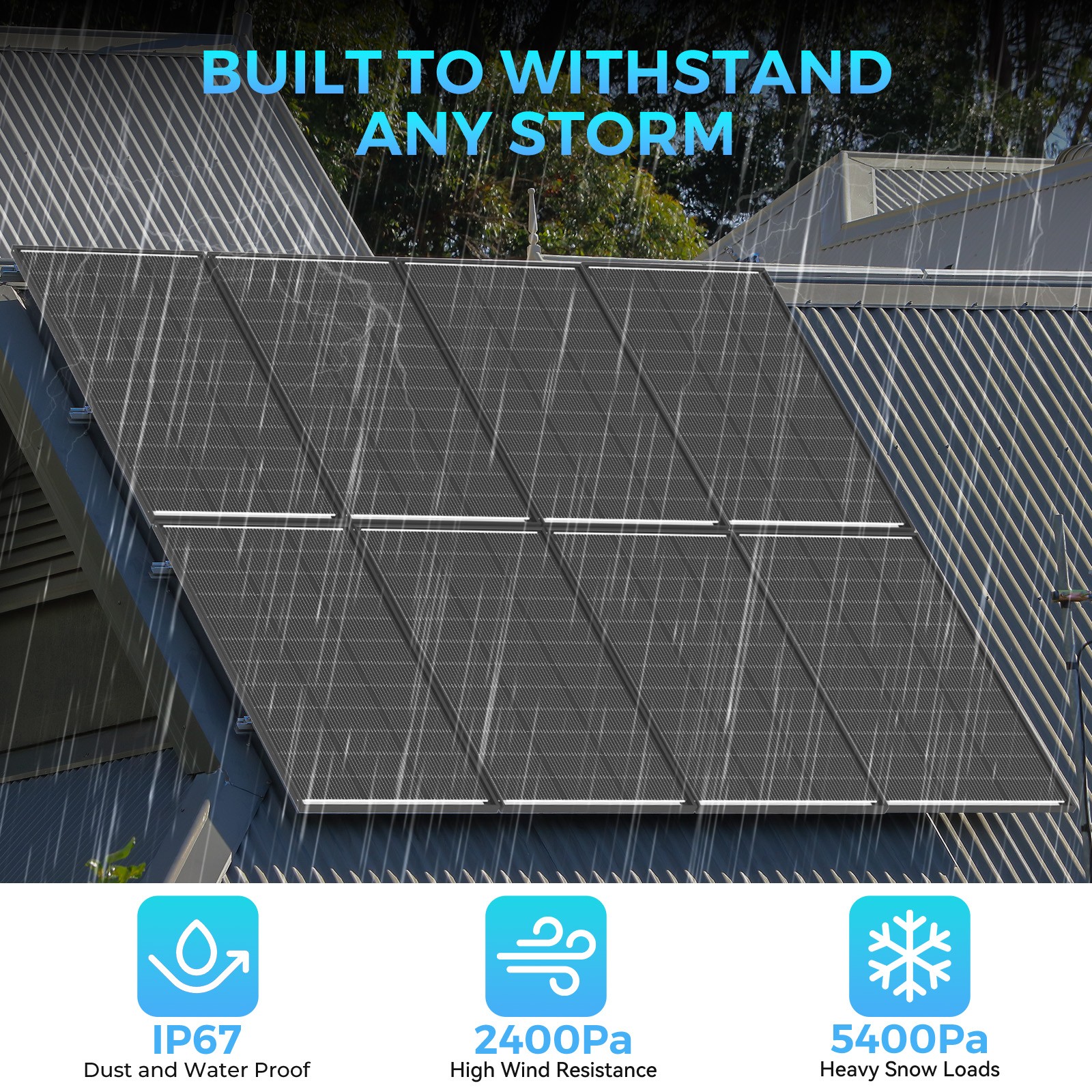 200W 400W 600W 1000Watt Solar Panel Bifacial 12V Mono Battery Home PV Power Boat