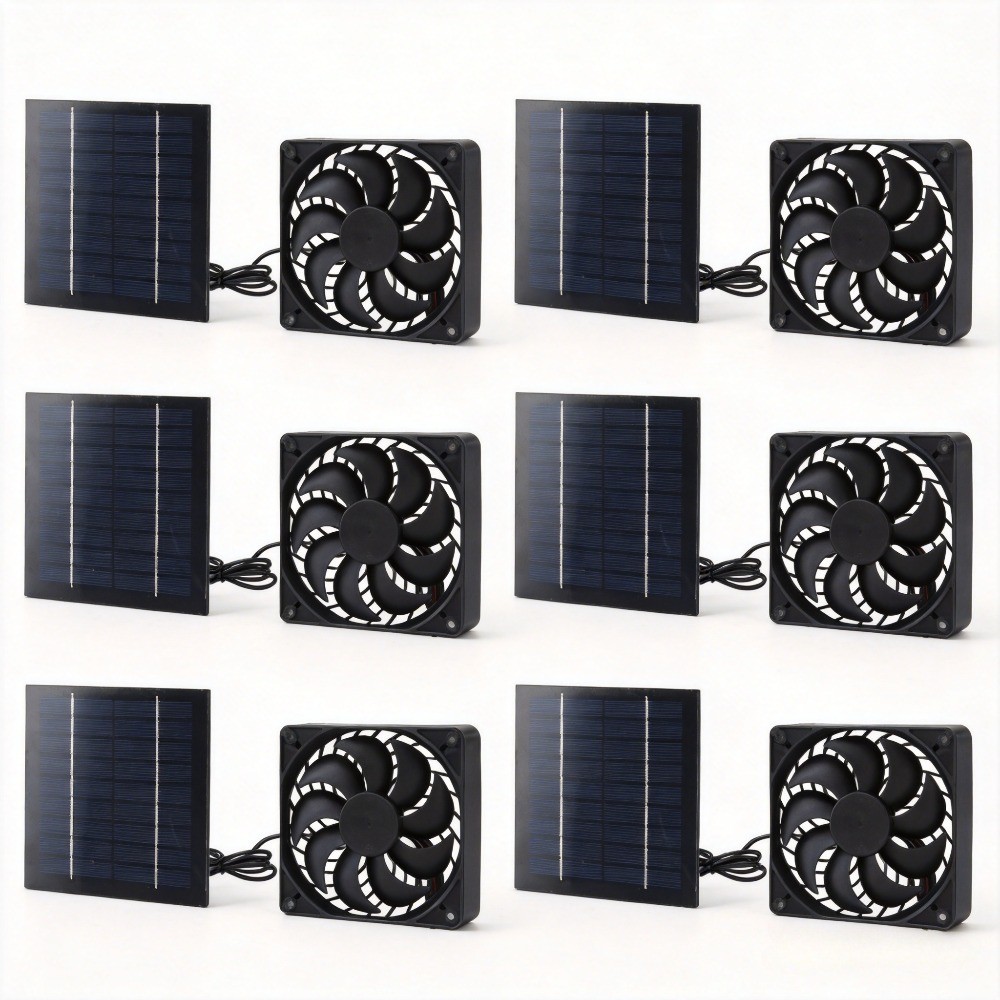 6/4/2/1 solar powered fan,suitable for chicken coop cages