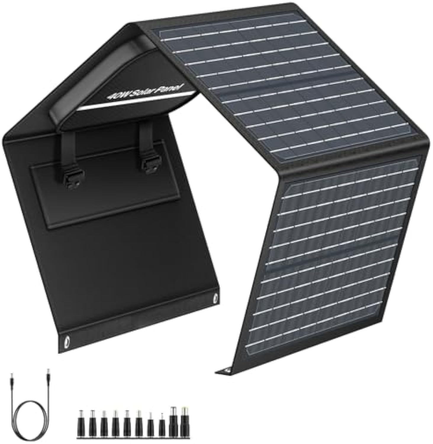 40W Portable Solar Panel Charger with USB QC 3.0/USB C/18V DC IPX4 Waterpro