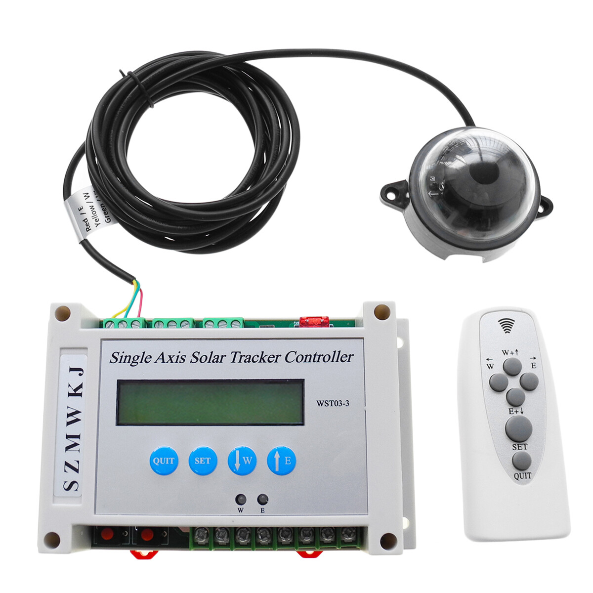SZMWKJ Solar Panel Tracking LCD Single Axis Solar Tracker Controller & IR Remote