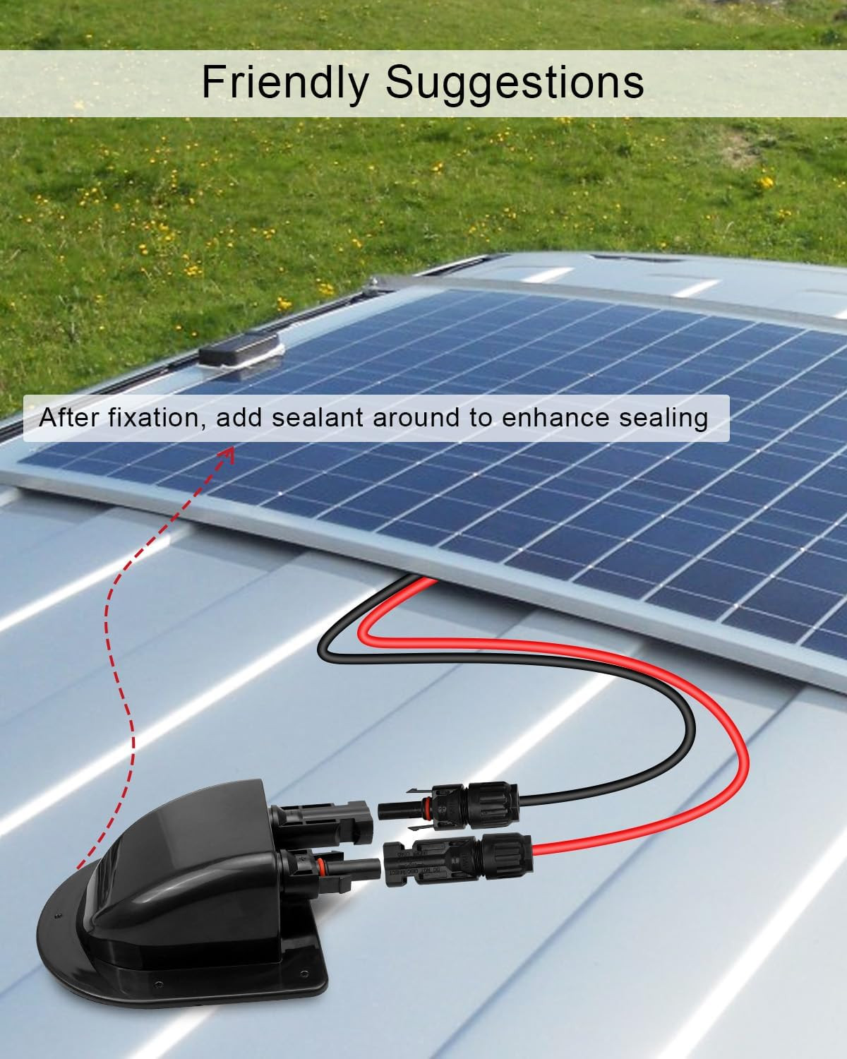 Solar Cable Entry Gland Fit for RV Boat Camper Van Building Garage Shack | 10FT