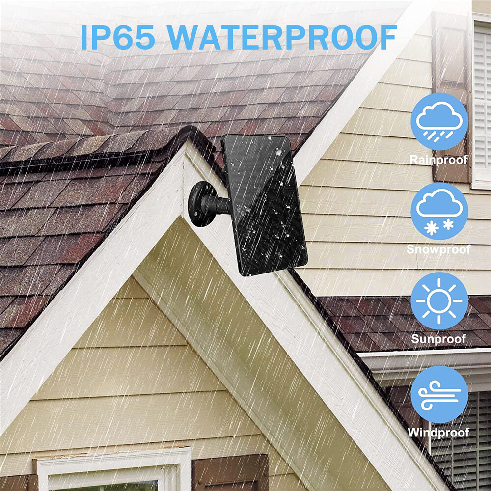 10W Solar Panel for Security Camera Light Stand USB Charging Waterproof Outdoor