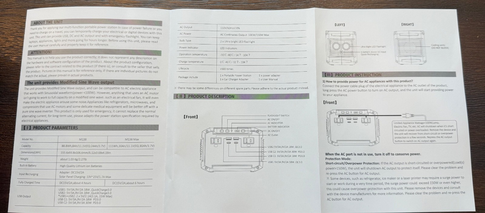NEW Marbero Power Station 100W Model 138 Generator