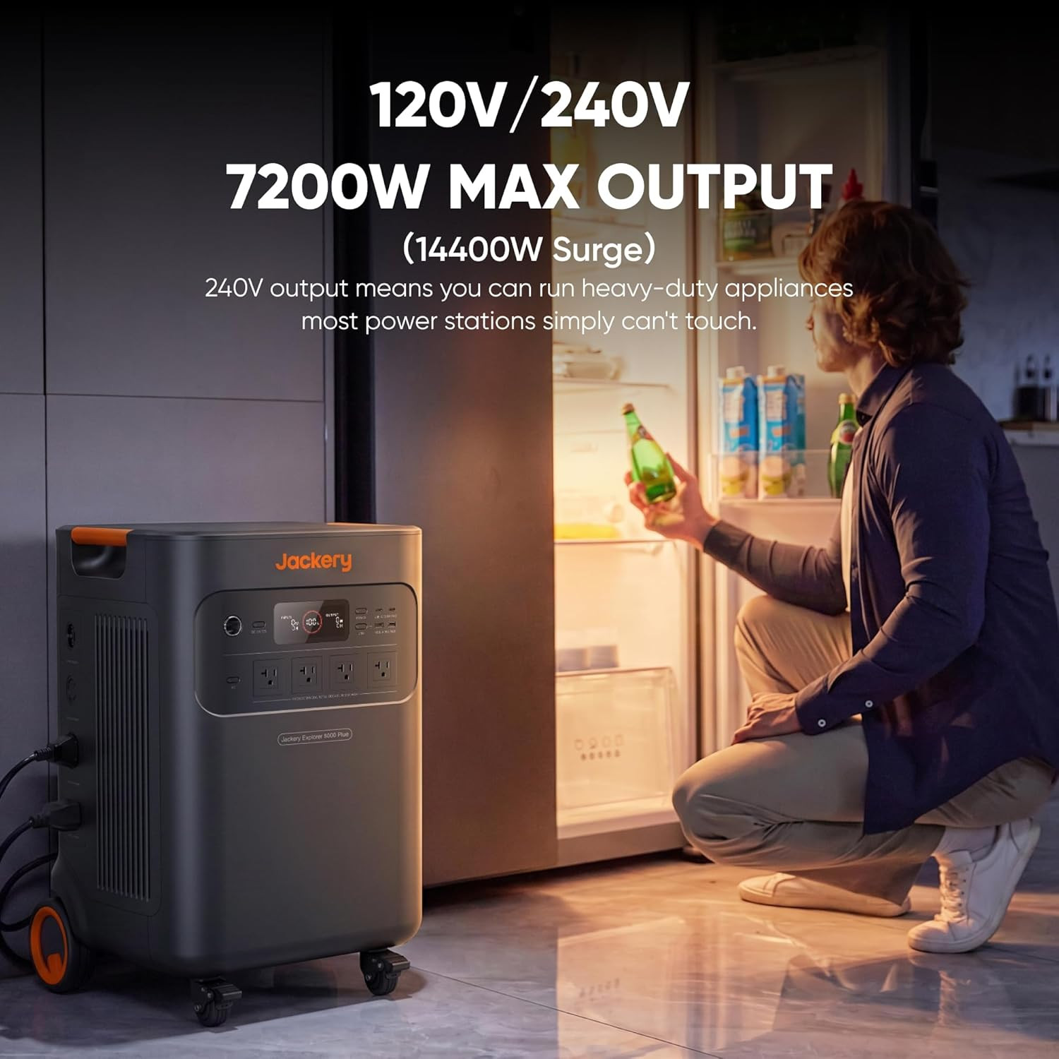 Jackery Solar Generator 5000 plus Portable Power Station, 5040Wh Lifepo4, 7200W
