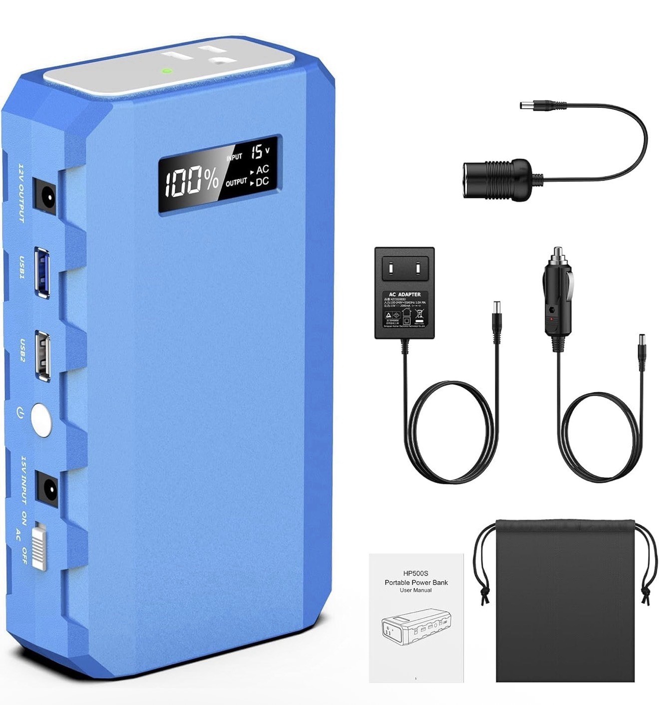 Powkey 65W/110V External Battery Pack 88.8Wh Power Pack Solar Panel Compatible