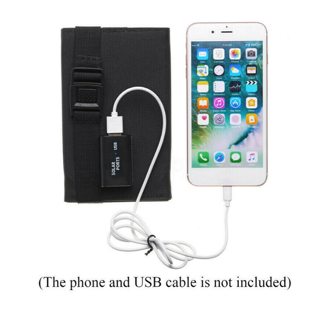 Portable 80W Folding Solar Panel Power Bank USB Battery Charger Waterproof