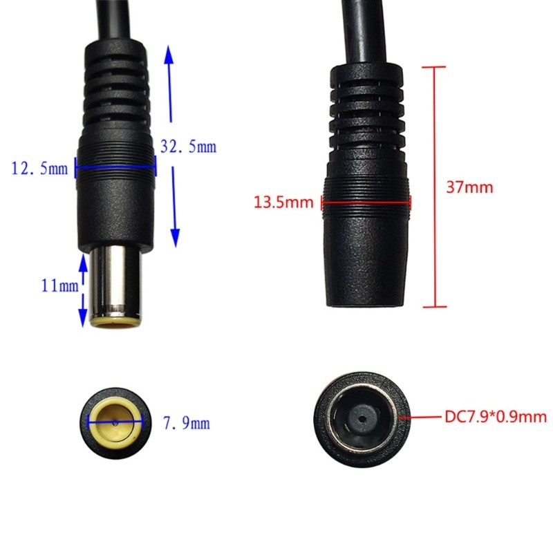 Heavy Duty Solar Cable DC8mm Male to Female Cable for Energy Storage Devices