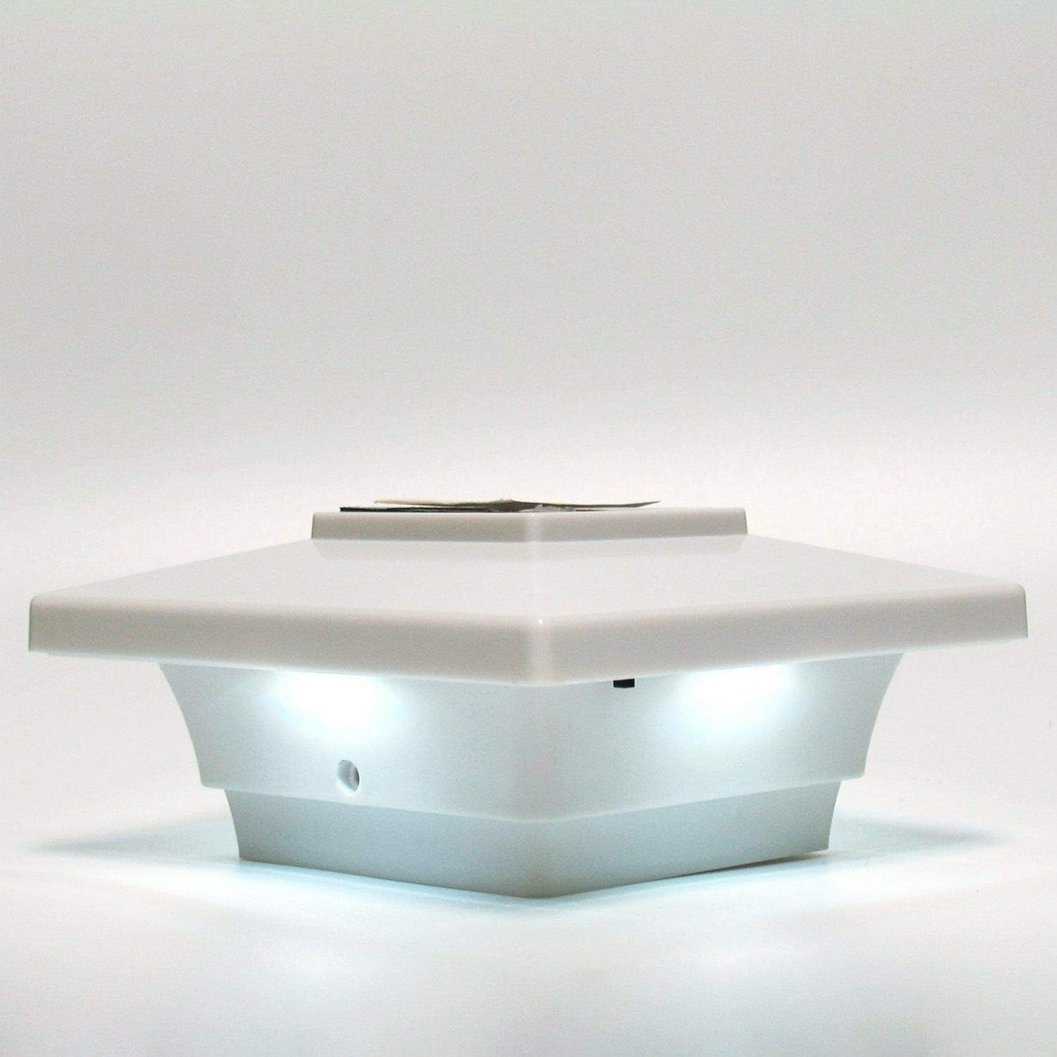 Solar (8-Pack) Low Profile Black/White Will Fit 3.5″X3.5″ and 4″X4″ Post Deck Ca