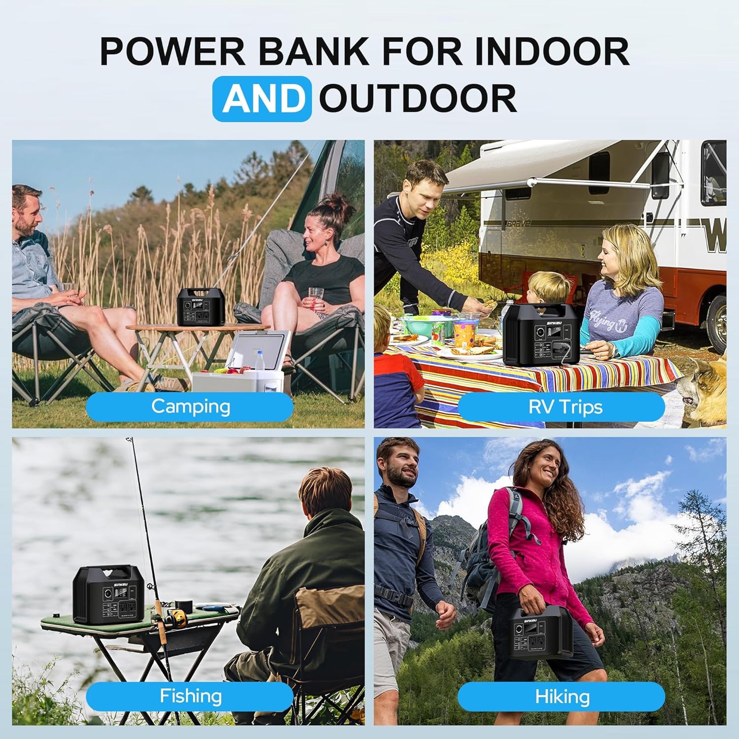 Portable Power Station 300W 80000mAh Battery Bank Camping AC DC Solar Generator
