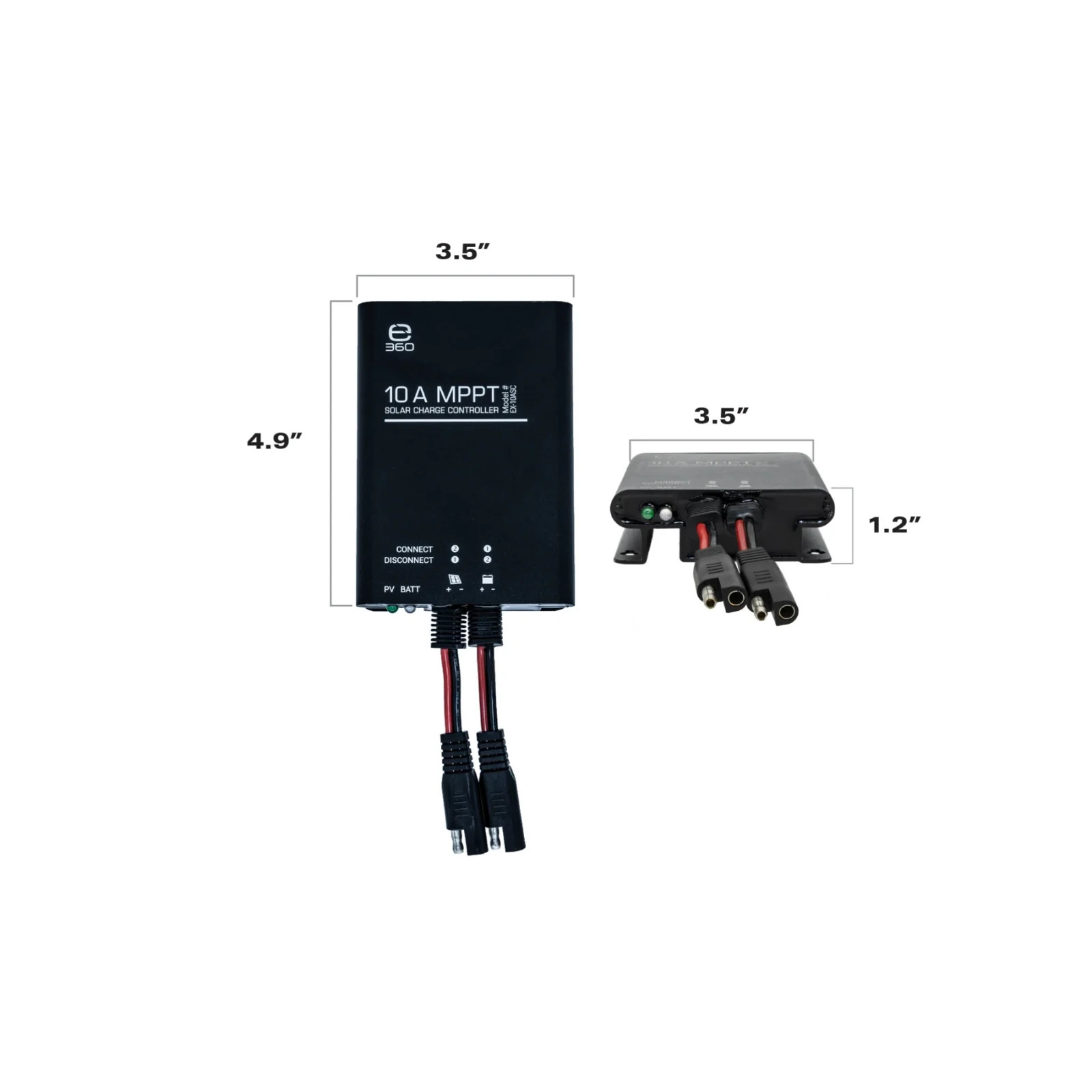 Expion 360 EX-PBE005 120W Solar Panel/10A Controller/8′ SAE Cable Power Bundle