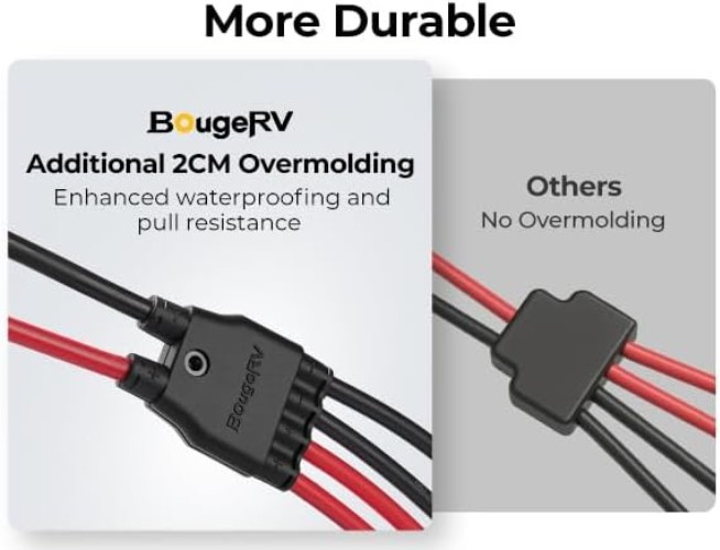 Solar Parallel Connectors for 2 Solar Panels, 2 to 4 Y Branch 10AWG Adapter S…