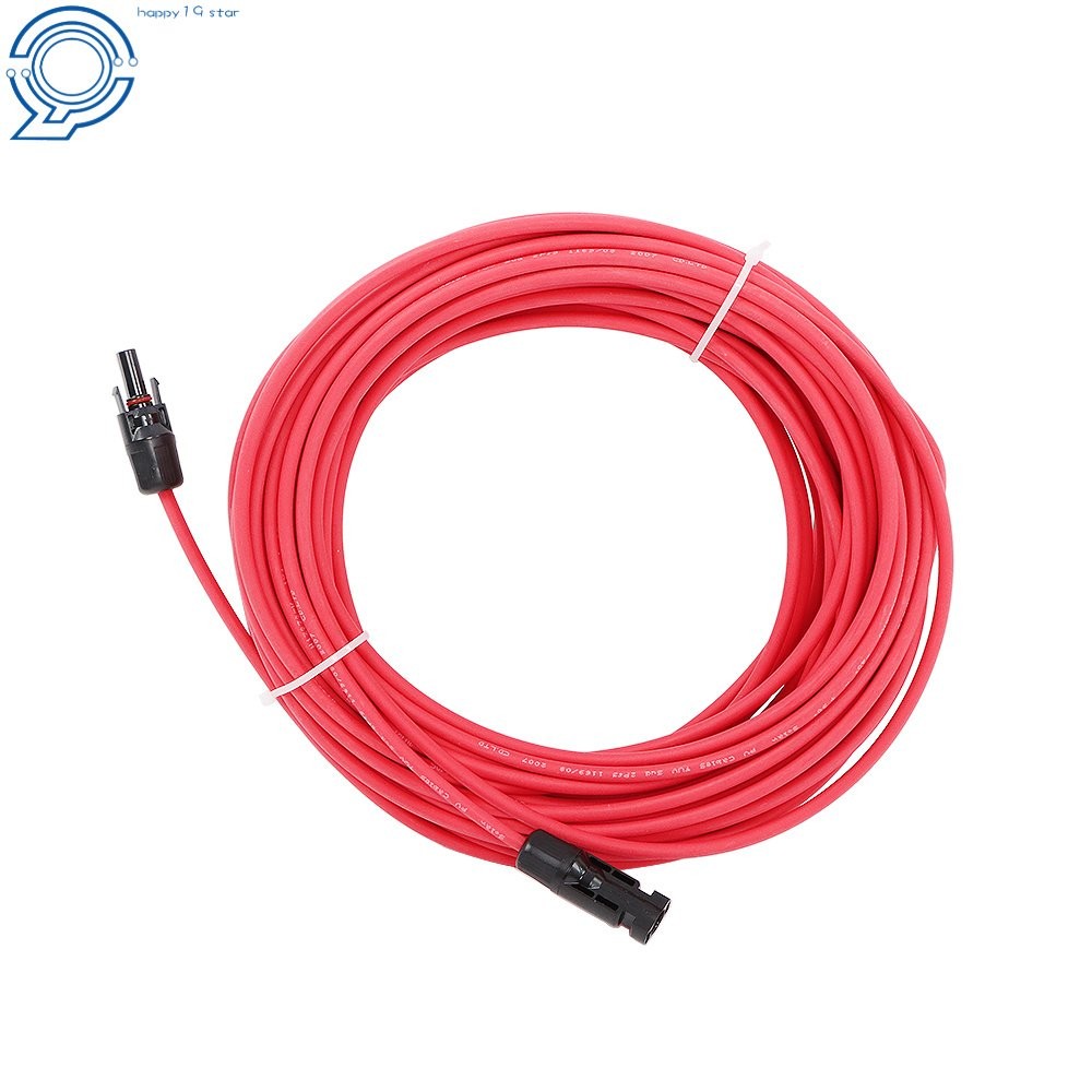 4mm² 20M Solar Wire Black+Red UV Resistant Cable with M4 Connector Kit