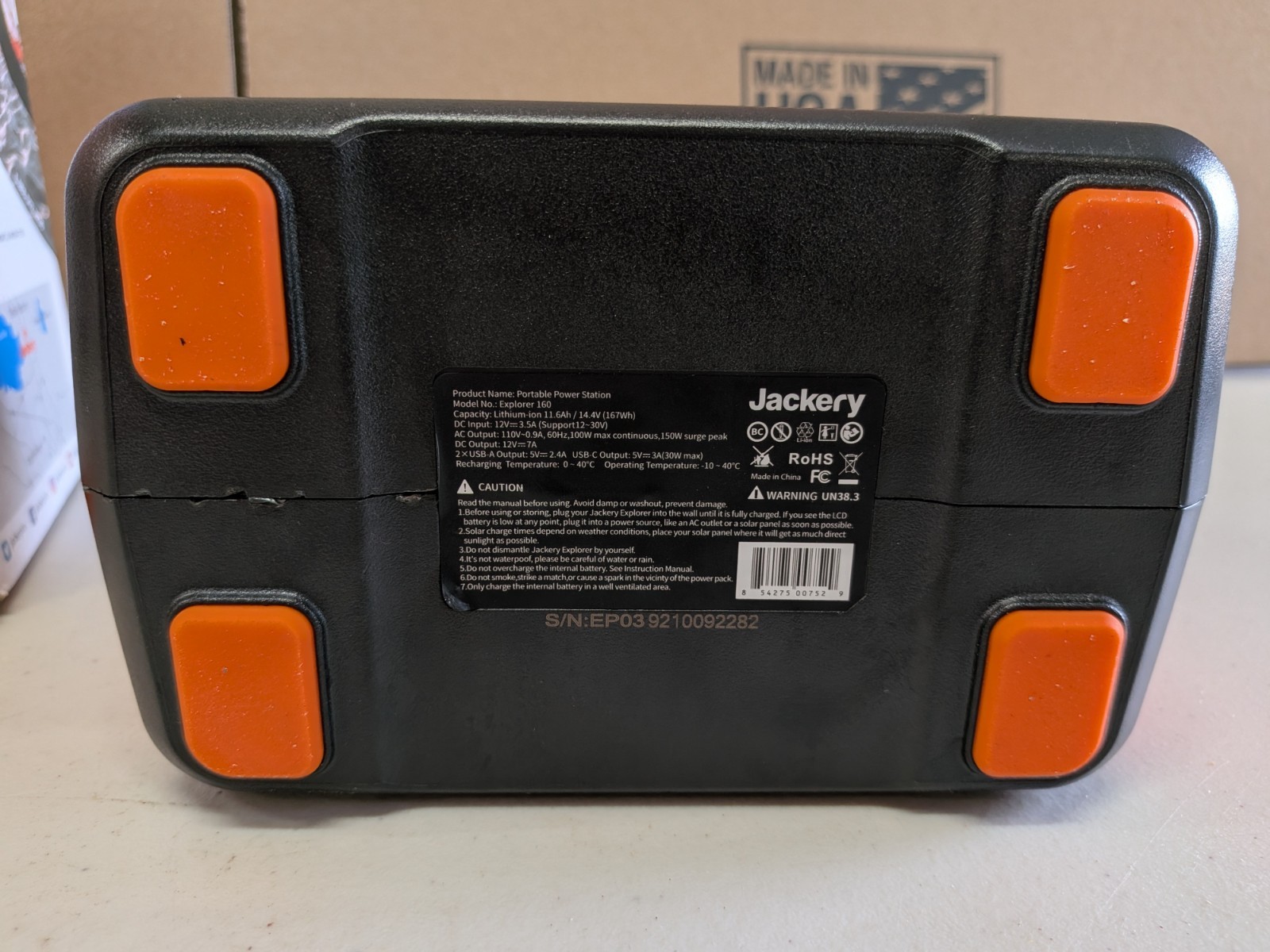 Jackery Explorer 160 167Wh 100W Portable Power Station AC DC USB Generator Parts