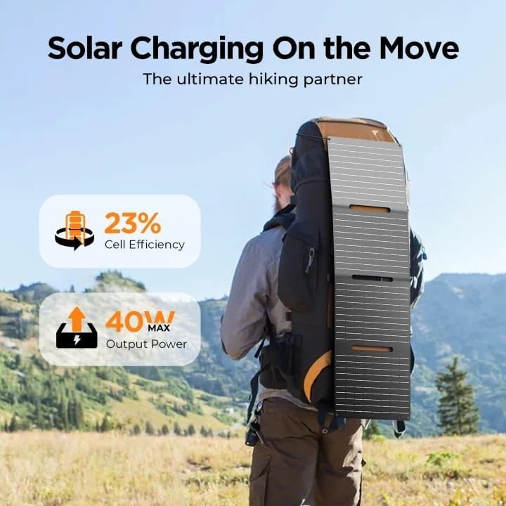 40W Solar Panel Included – 300W Portable Generator for Camping & Emergency Use