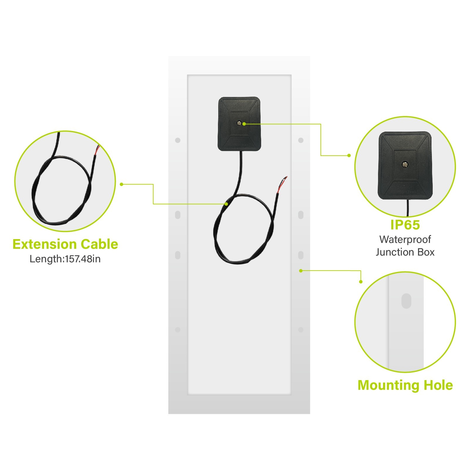 Newpowa 15 Watt 12 Volt 10BB Small Solar Panel Mono High Efficiency