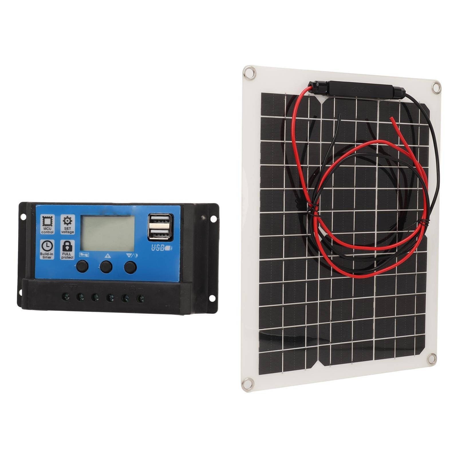 300W Solar Panel Kit DC 12V 24V 50A High Efficiency Solar Charger IP67 Waterp…