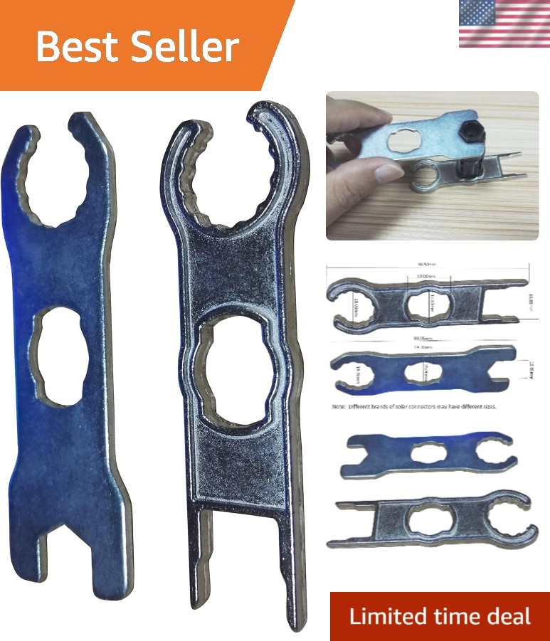 Ergonomic Metal Spanner Tool for Quick MC-4 Solar Connector Assembly – 1 Pair