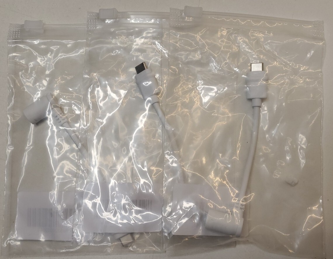 Lot 3x Barrel Plug to USB-C Adapter for Barrel Plug Solar Panel USB-C Camera